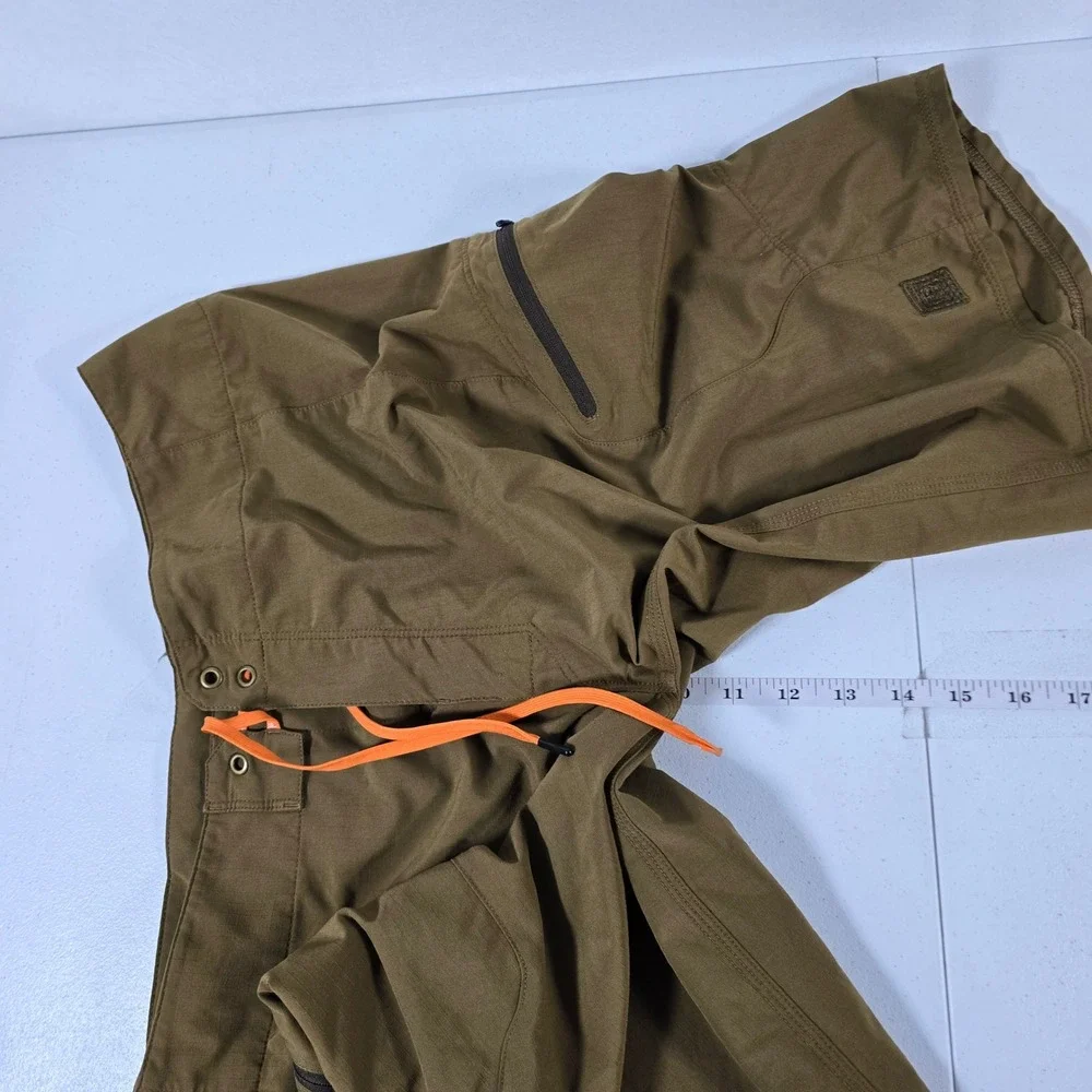 5.11‎ Tactical Men's Cargo Ripstop Shorts Tan Zip Pockets Drawstring Size 38